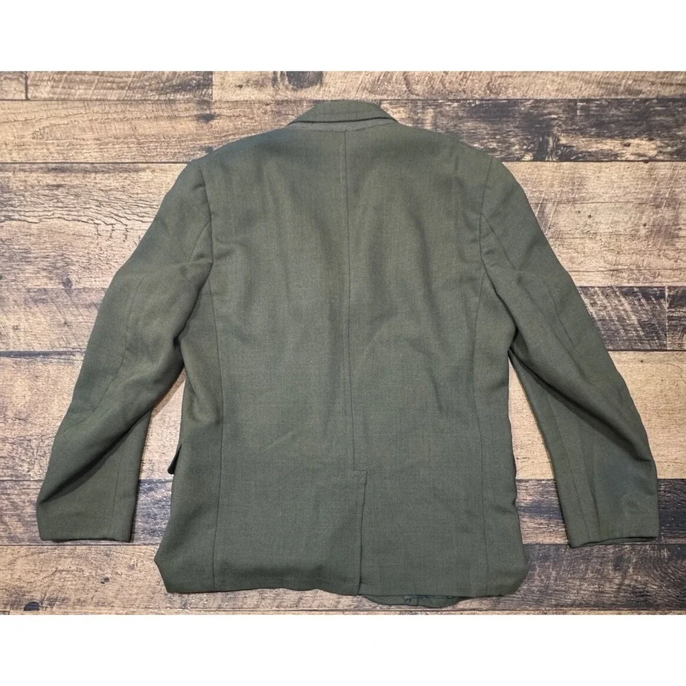 Vintage Tweed‎ Sport Coat LlMens Green Wool Herringbone Luke Winslow King Folk